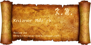 Knizner Márk névjegykártya